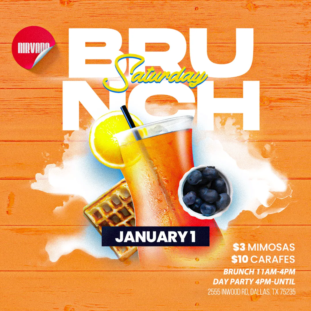 Nirvana brunch flyer.
