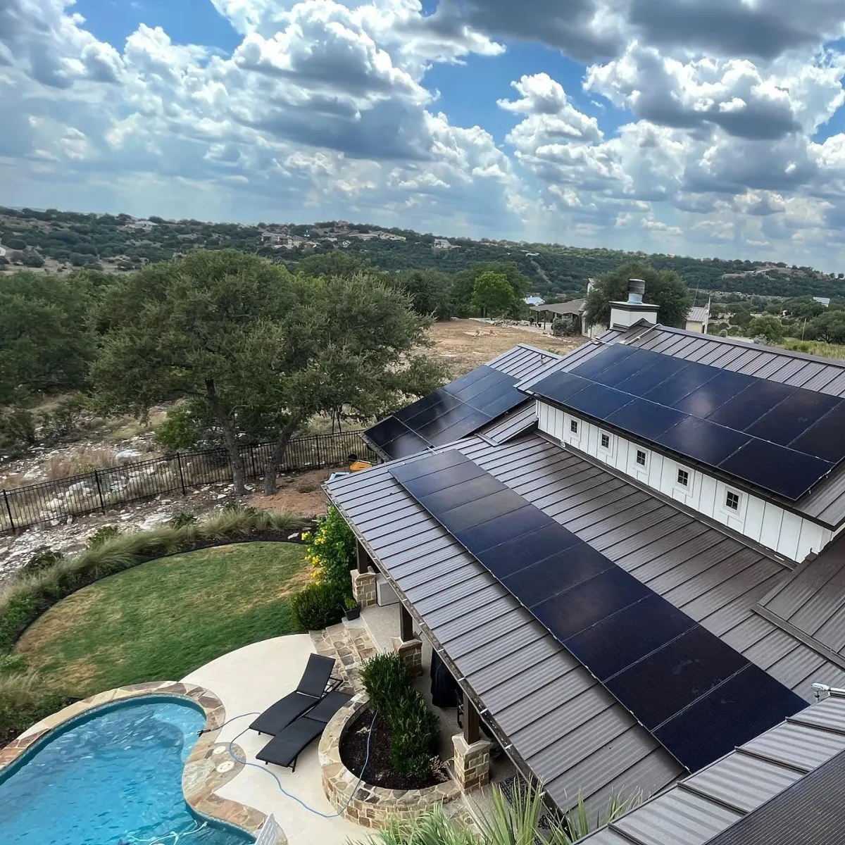 Aerial view of a SoHome Solar install.
