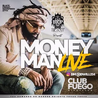 Money Man Live event flyer.