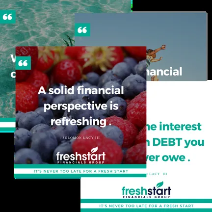 Fresh Start Financial social posts.