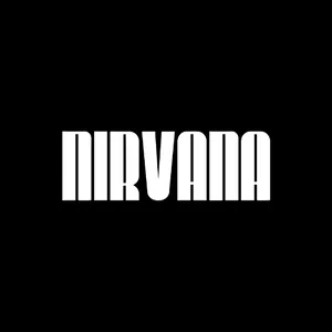 Nirvana logo on black.