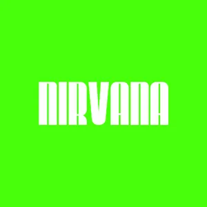 Nirvana logo on neon green.