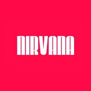 Nirvana logo on red.