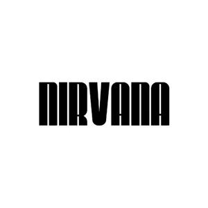 Nirvana logo on white.